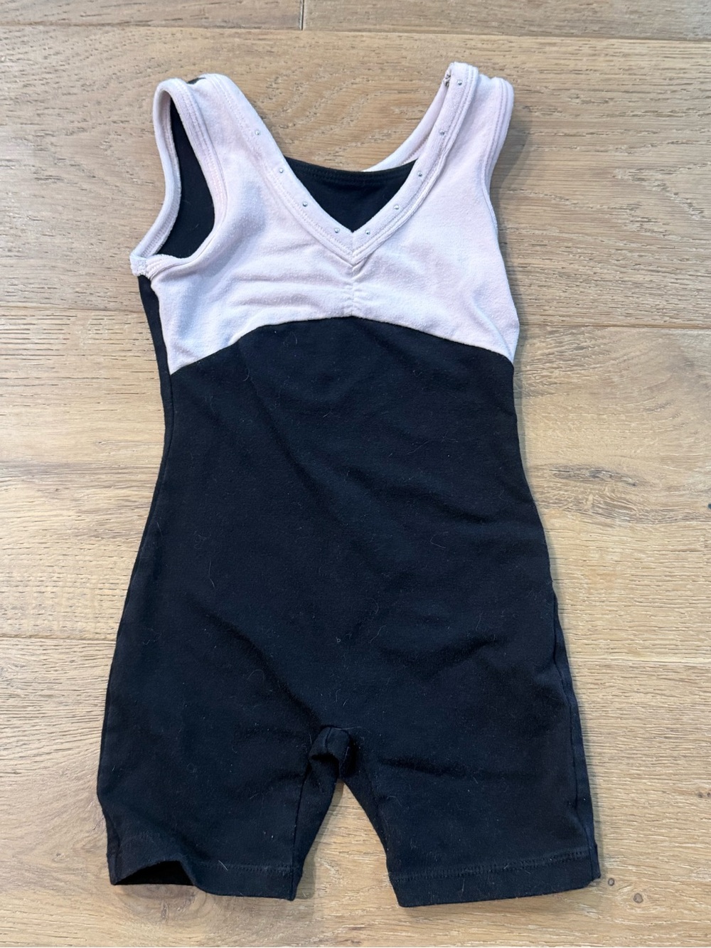 Freestyle Danskin Leotard short size XS 4/5 pink black ballet, dance, bodysuit